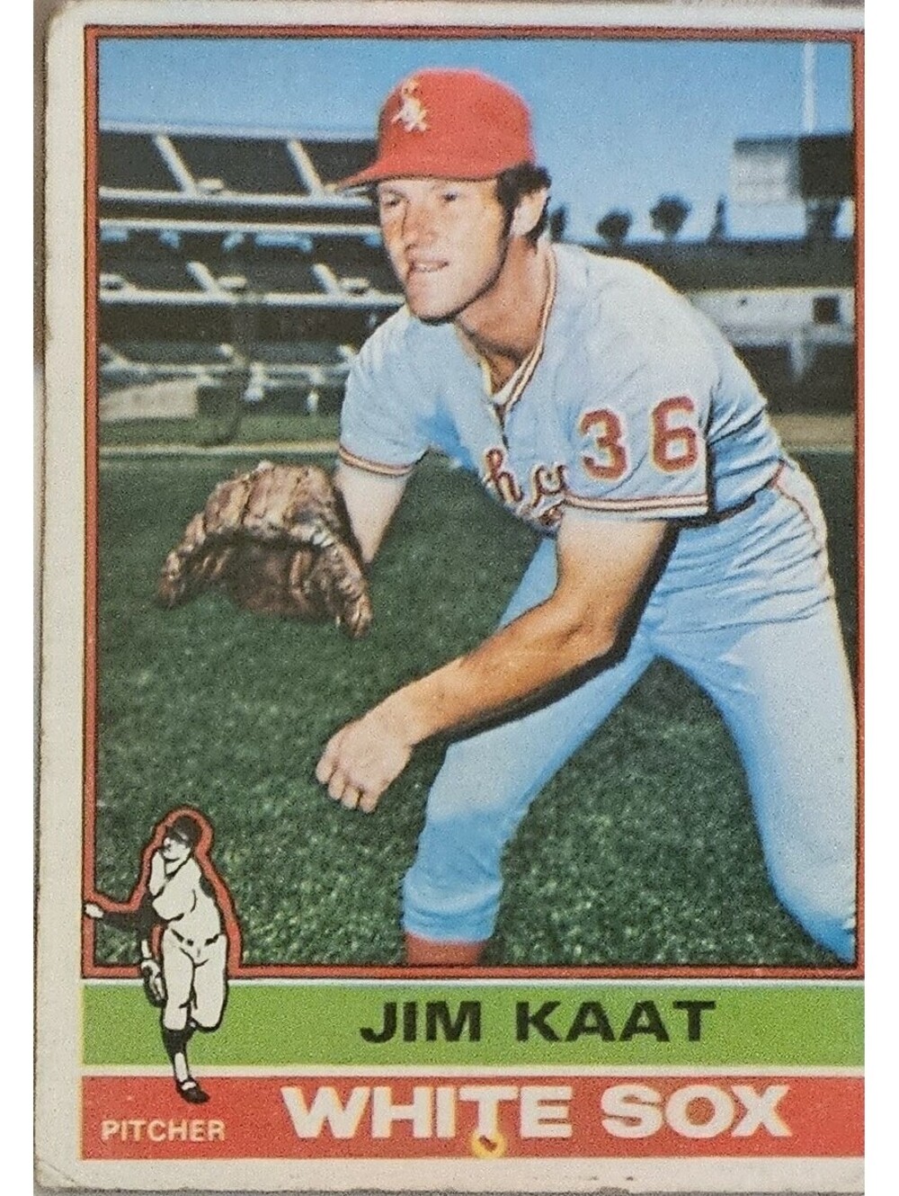 1976 Topps Baseball #80 Jim Kaat Chicago White Sox as-is